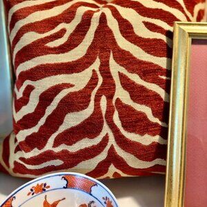 Zebra Pillow 18 x 18 with Down Insert